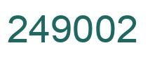 Number 249002 green image