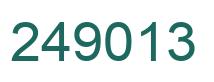 Number 249013 green image