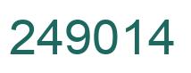 Number 249014 green image
