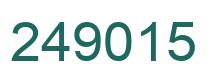 Number 249015 green image