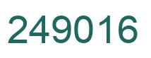 Number 249016 green image