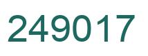 Number 249017 green image