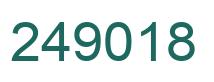 Number 249018 green image