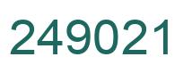 Number 249021 green image