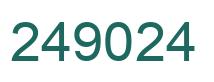 Number 249024 green image