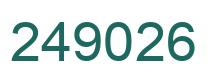 Number 249026 green image