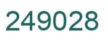 Number 249028 green image
