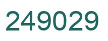 Number 249029 green image