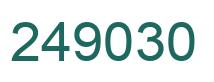 Number 249030 green image