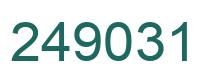 Number 249031 green image