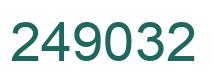 Number 249032 green image