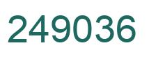 Number 249036 green image