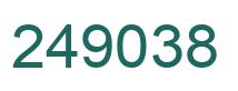 Number 249038 green image