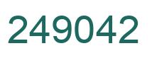 Number 249042 green image