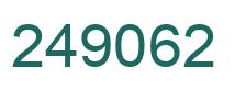 Number 249062 green image
