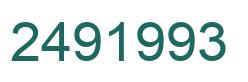 Number 2491993 green image