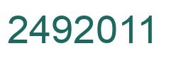 Number 2492011 green image