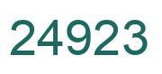Number 24923 green image