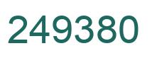 Number 249380 green image