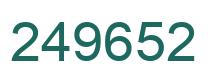 Number 249652 green image