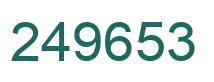 Number 249653 green image