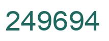 Number 249694 green image