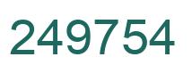 Number 249754 green image