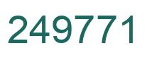 Number 249771 green image