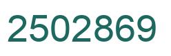 Number 2502869 green image