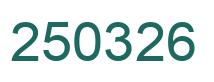 Number 250326 green image