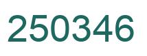 Number 250346 green image