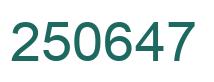 Number 250647 green image