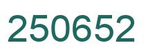 Number 250652 green image