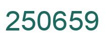 Number 250659 green image