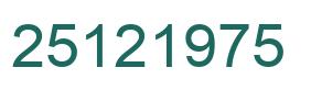 Number 25121975 green image