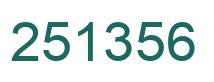 Number 251356 green image