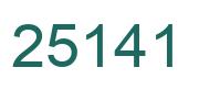 Number 25141 green image