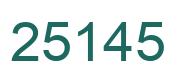 Number 25145 green image