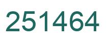 Number 251464 green image