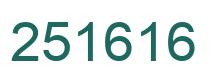 Number 251616 green image