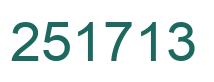 Number 251713 green image
