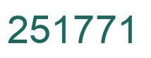 Number 251771 green image