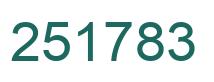 Number 251783 green image