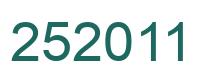 Number 252011 green image