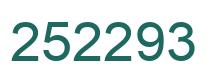 Number 252293 green image