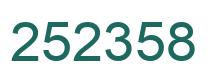Number 252358 green image