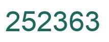 Number 252363 green image