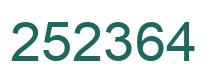 Number 252364 green image