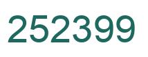 Number 252399 green image