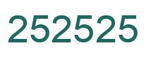 Número 252525 imagen verde